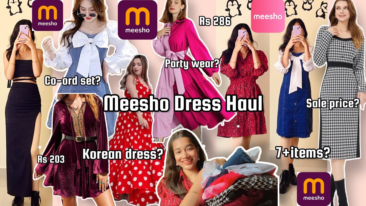 ☃️ Meesho☃️ Korean Dress Haul under 500meesho meeshohaul 