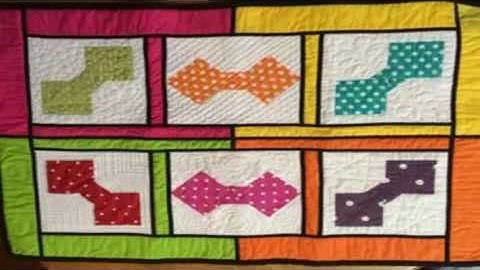 beginners quilting three dimensional bow tie quilt pattern