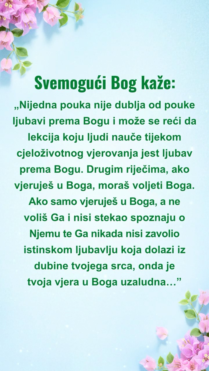 Ne propustimo ono što nam Bog govori