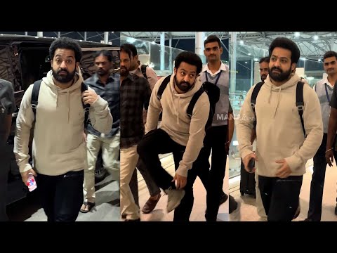 Jr NTR Off To Oscars Spotted @ Hyderabad Airport | #RRR | NTR Visuals at Airport | #rrrforoscars