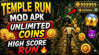 TEMPLE RUN HACK APK GAMEPLAY 😈 UNLIMITED MONEY & OP RUN RECORD