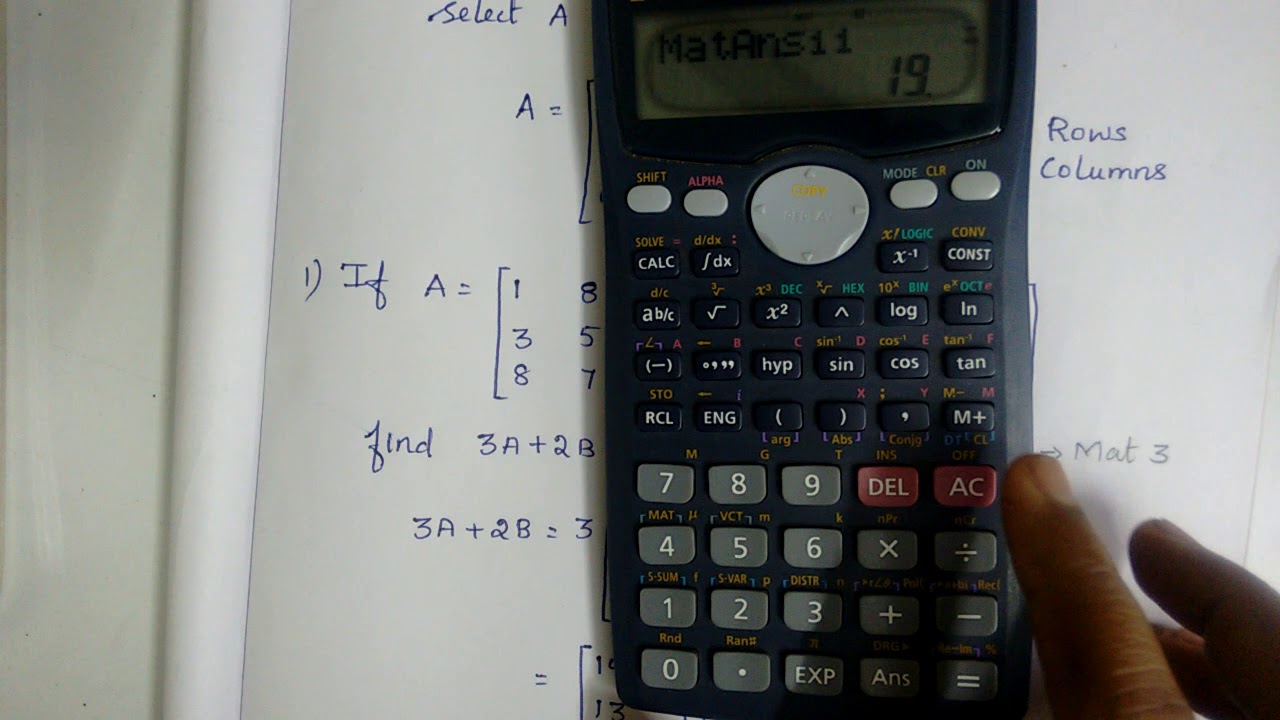 Calculator|| How to solve matrix using scientific calculator in tamil