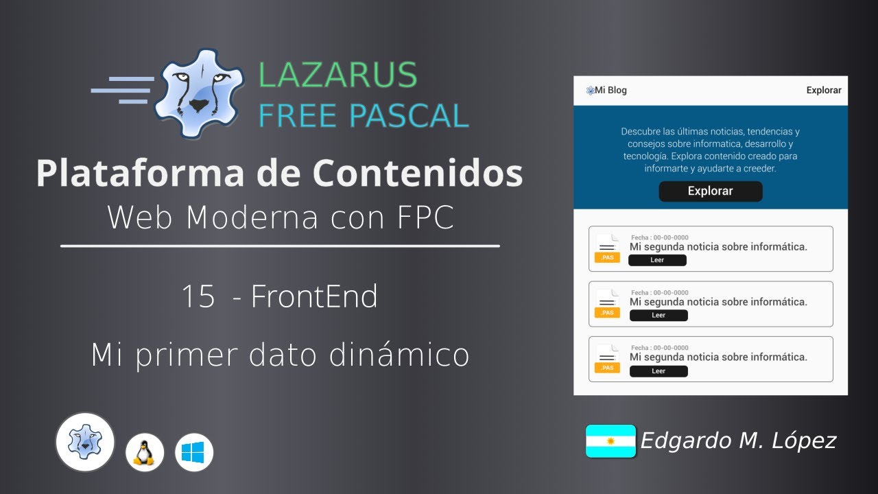 Современные веб-сайты с Free Pascal - CMS - 15 Первые динамические данные