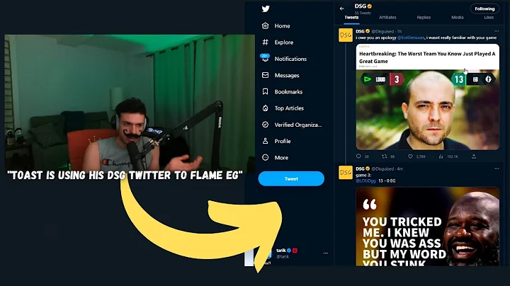 SEN Tarik Reacts to DSG ROAST Tweet Towards EG Losing 13-0