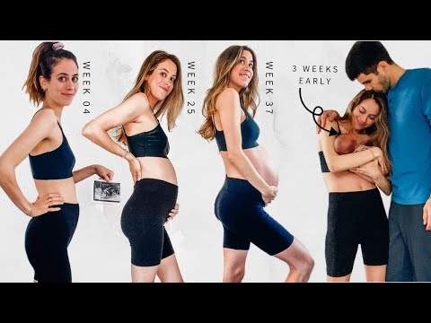 PREGNANCY TRANSFORMATION (week by week belly growth)