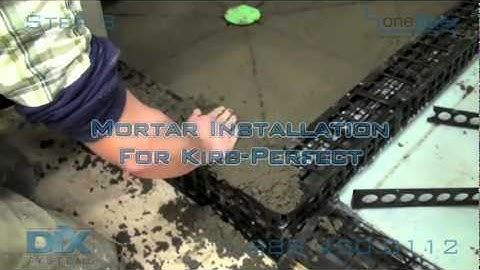 How To Install Shower Pan Dix Step 8 Mortar for Kirb Perfect.