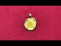 Rare early 1700s king philip v spanish gold one escudo coin in 18k pendant