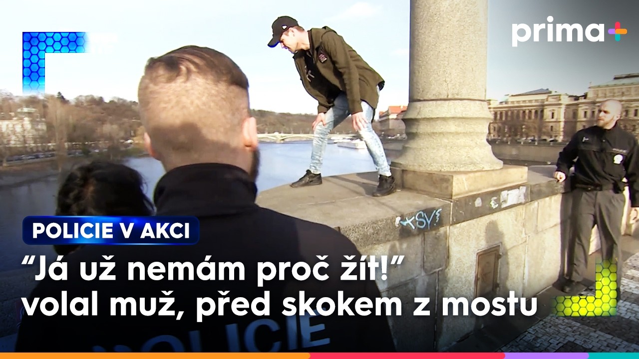 Skokan z Mánesova mostu | Policie v akci