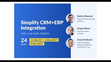 [Webinar] CRM and ERP integration in a simple and no-code way