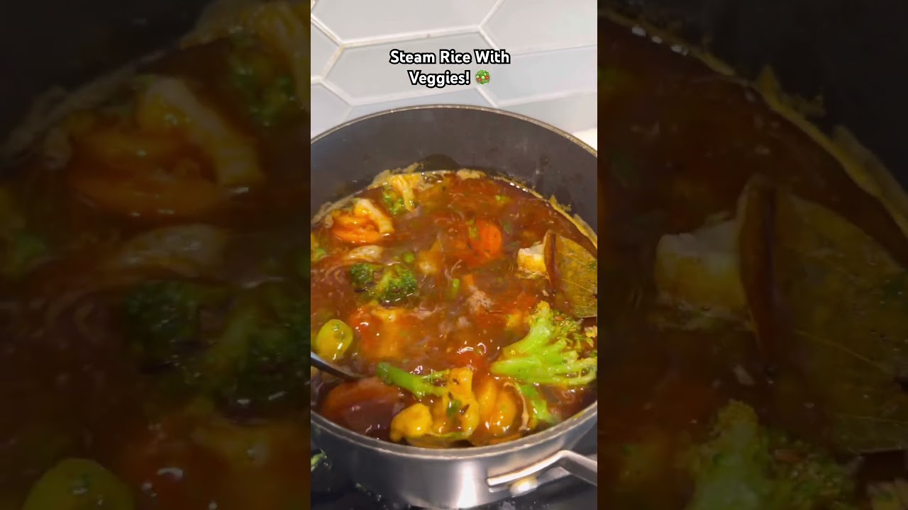 Steam Rice with Veggies!🥗 
