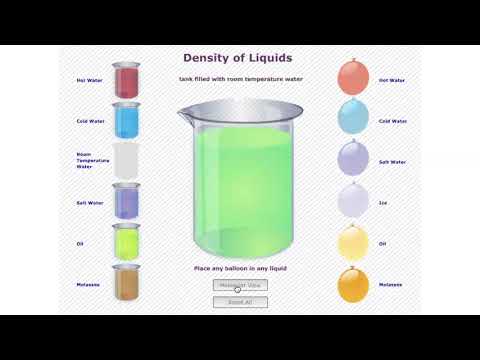 Density of Liquids Simulation
