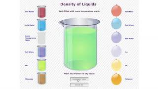 Density of Liquids Simulation