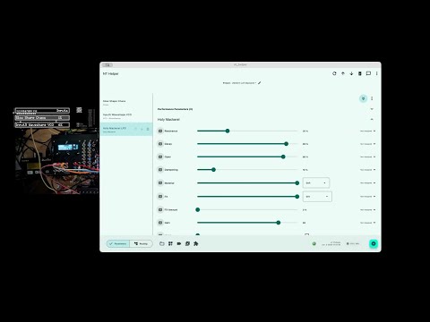 Video NT Helper MIDI and CV Mapping, Performance Page Setup