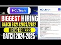 🔥HCLTech Mass Hiring | Graduate Engineer Trainee | GET, GT Hiring | BATCH: 2024, 2025