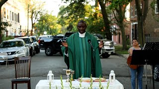 St. Agnes of Bohemia Holds Outdoor Mass in Little Village Iglesia Santa Ines Chicago