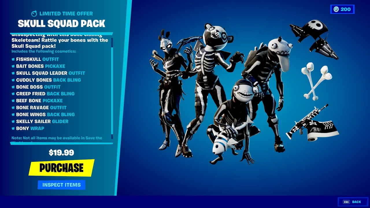 Dr. Skulzar reviews the Fortnite Skull Squad Pack!