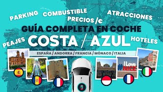 Costa Azul en coche / Guia Rivera Frencesa / Ruta French Rivera / Côte D'azur  4K