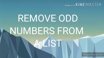 Python Program to Remove all the Odd Numbers From A Given List||G_PROGRAMMING