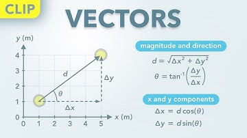Displacement Vectors, Components, Magnitude and Angle (Clip) | Physics - Kinematics
