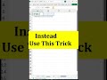 ✅Excel Hacks That You Didn't know!👍 😱 #excel #office #spreadsheet