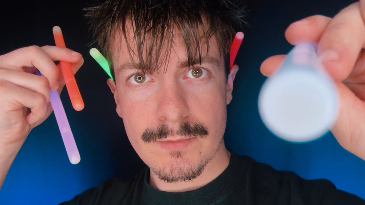 [ASMR] Visual ASMR Triggers with Glow Sticks | Lens Tapping, Light Triggers