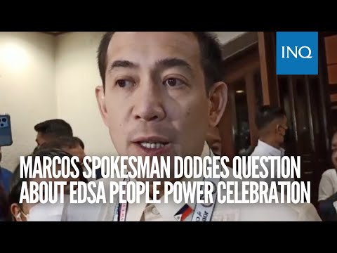 Marcos spokesman dodges question about EDSA People Power celebration