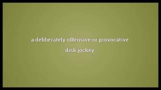 Shock jock Meaning