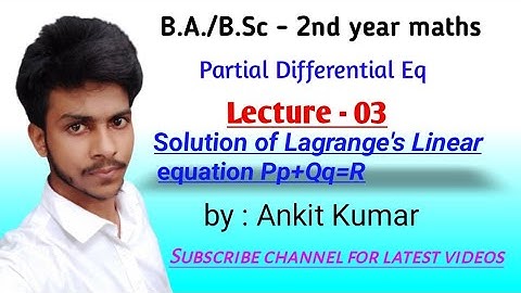 Lec-03 Solution of Lagrange