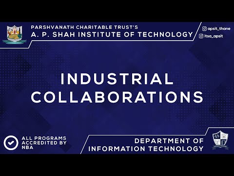 Industrial collaboration | Department of Information Technology, APSIT