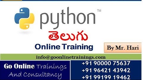 Python Telugu Demo | Bhaskar Jogi | Go Online Trainings | 90000 75637