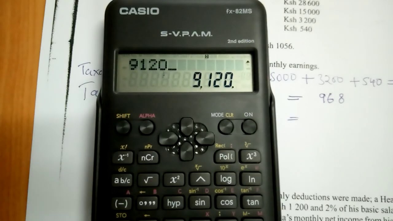 INCOME TAX - 10 MARKS - KCSE MATHEMATICS