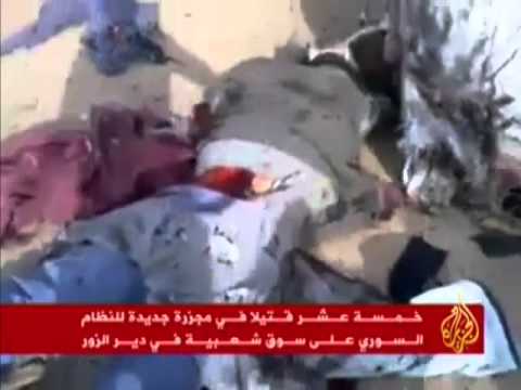 مجزرة جديدة للنظام السوري على سوق شعبية في دير الزور