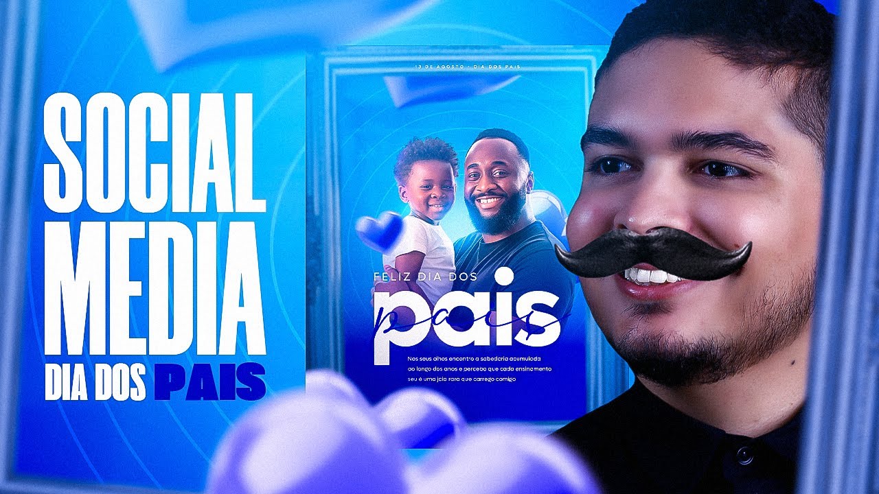 Criando arte para Instagram - Dia dos Pais + Material Gratuito (Photoshop 2024)