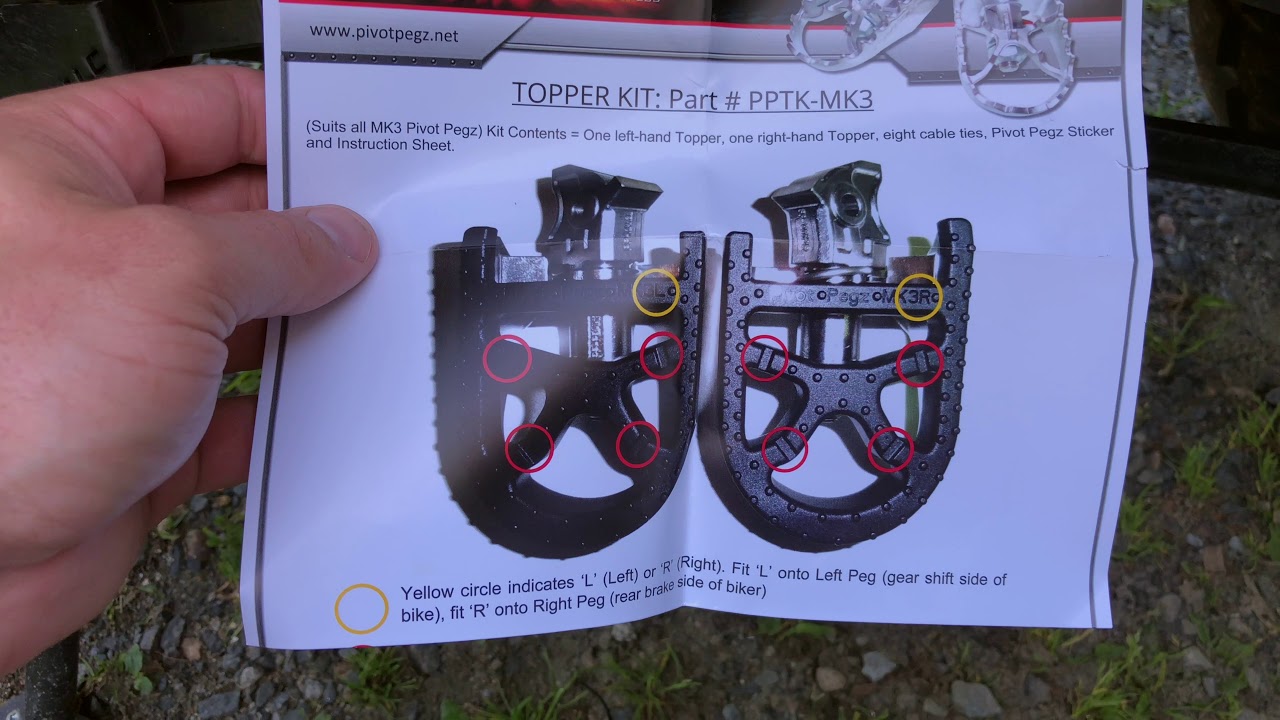 Instal: Topper Kit for Mark 3 Pivot Pegz - R1200GSA Pivot Pegz BMW 