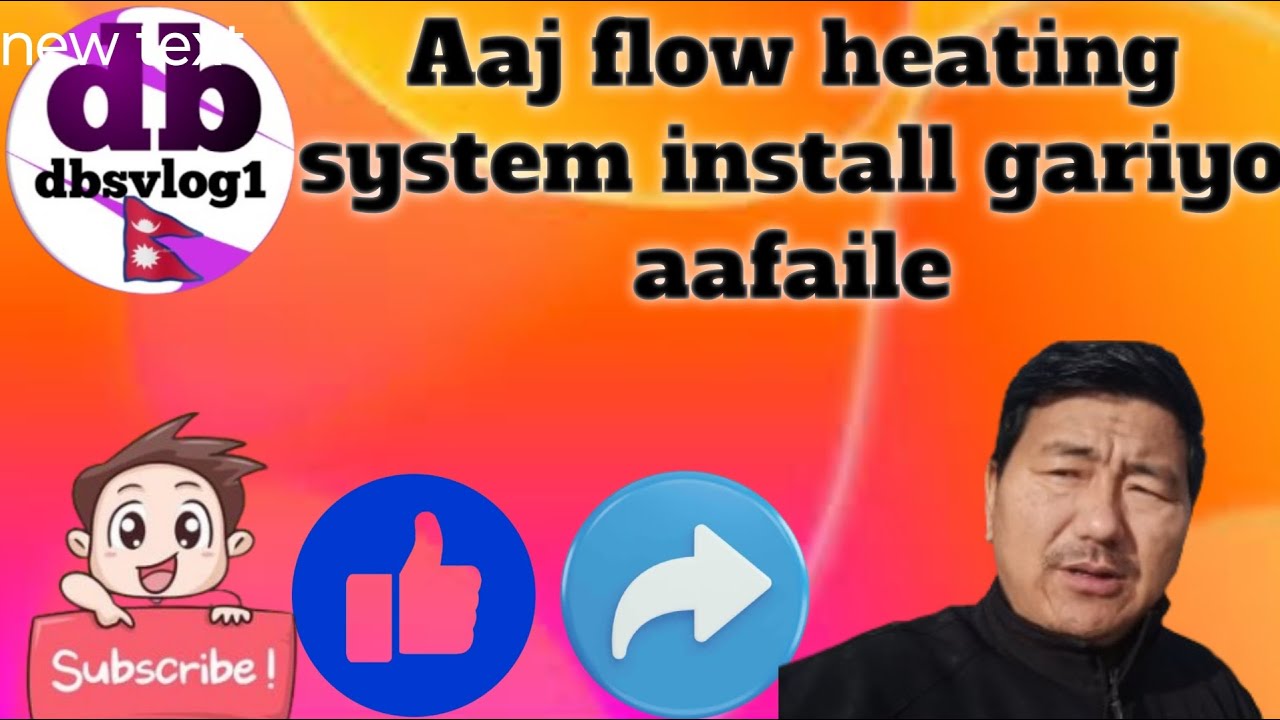 To day i am install flow heating system - YouTube