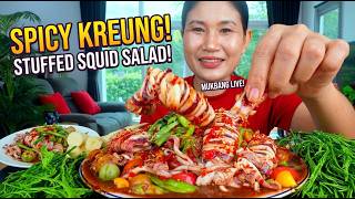 Digging into some spicy filled squid, soft and springy  and crunchy absolutely delicious and zesty screenshot 5