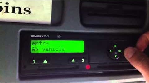 Set vehicle tacho unit for out of scope