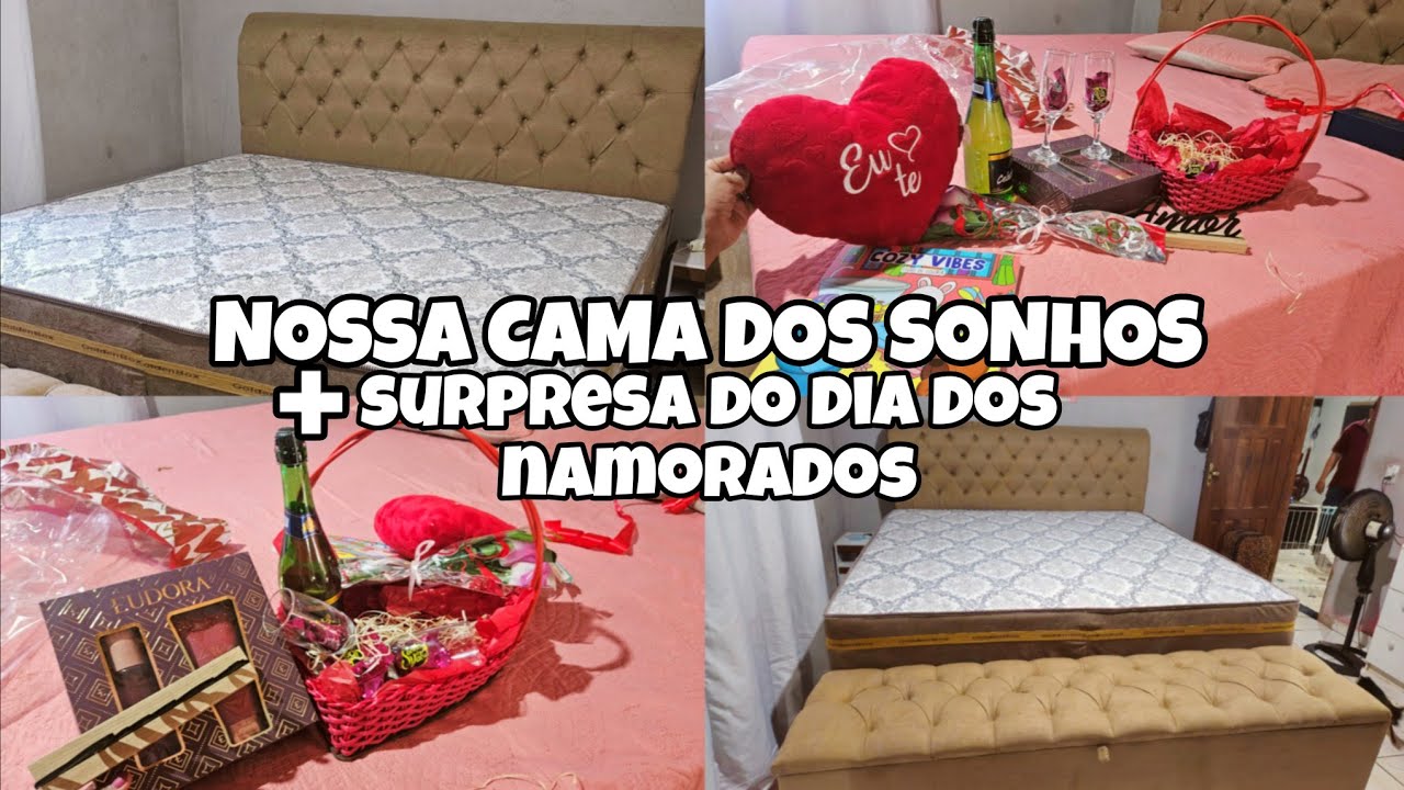 NOSSA CAMA SUPER KING CHEGOU! + SURPRESA DO DIA DOS NAMORADOS!