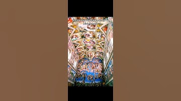 Sistine Chapel ceiling by artist Michelangelo #history #painting #art