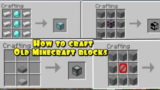 How to craft the old Minecraft blocks in MCPE screenshot 1