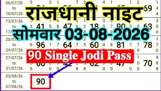 RAJDHANI NIGHT MATKA TRICK 08/03/2026 | TRICK BY TODAY TRICK RAJDHANI NIGHT JODI @TodayTrick