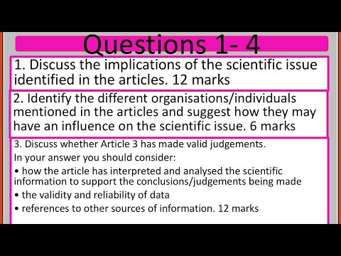 Unit 7 BTEC Applied Science - How To Prep