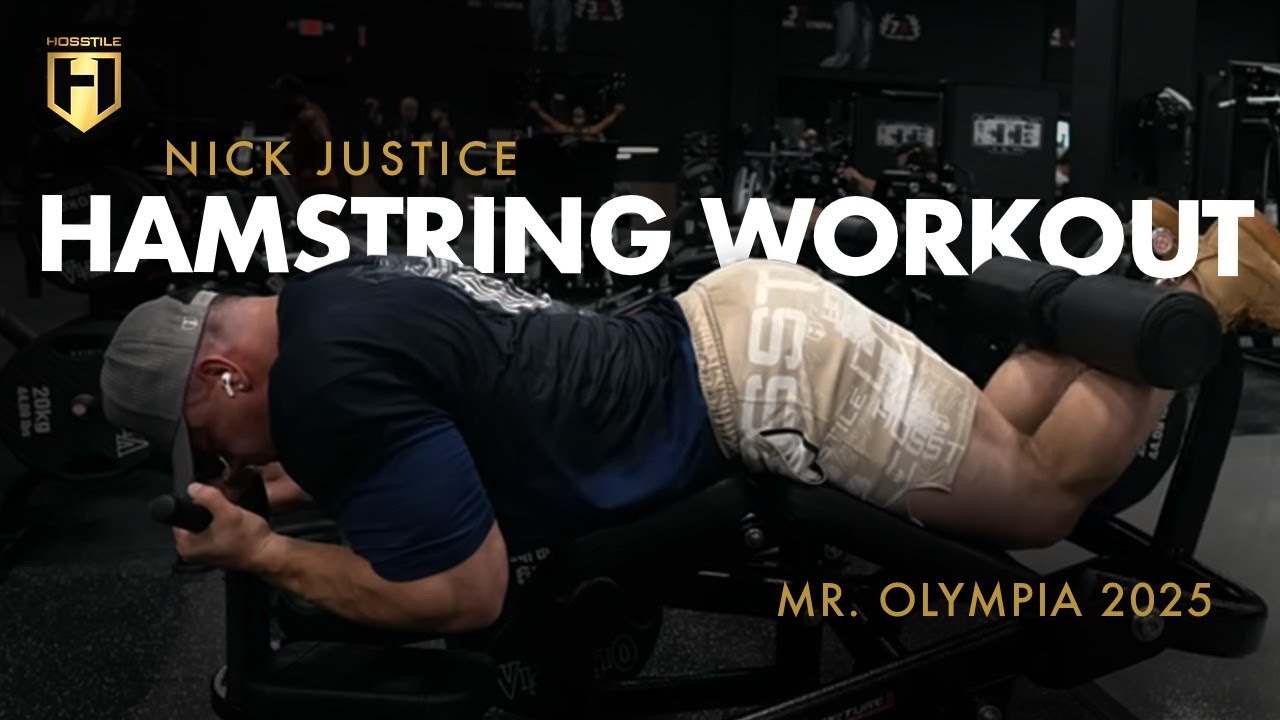 Тренировка подколенного сухожилия Ника Джастиса в Лас-Вегасе – тренировка на неделе Олимпии | HOS...