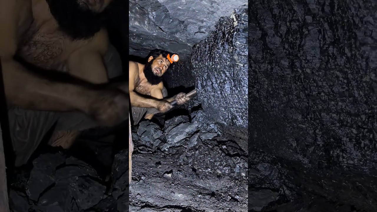 Coal mine workers. The hard life of workers. 