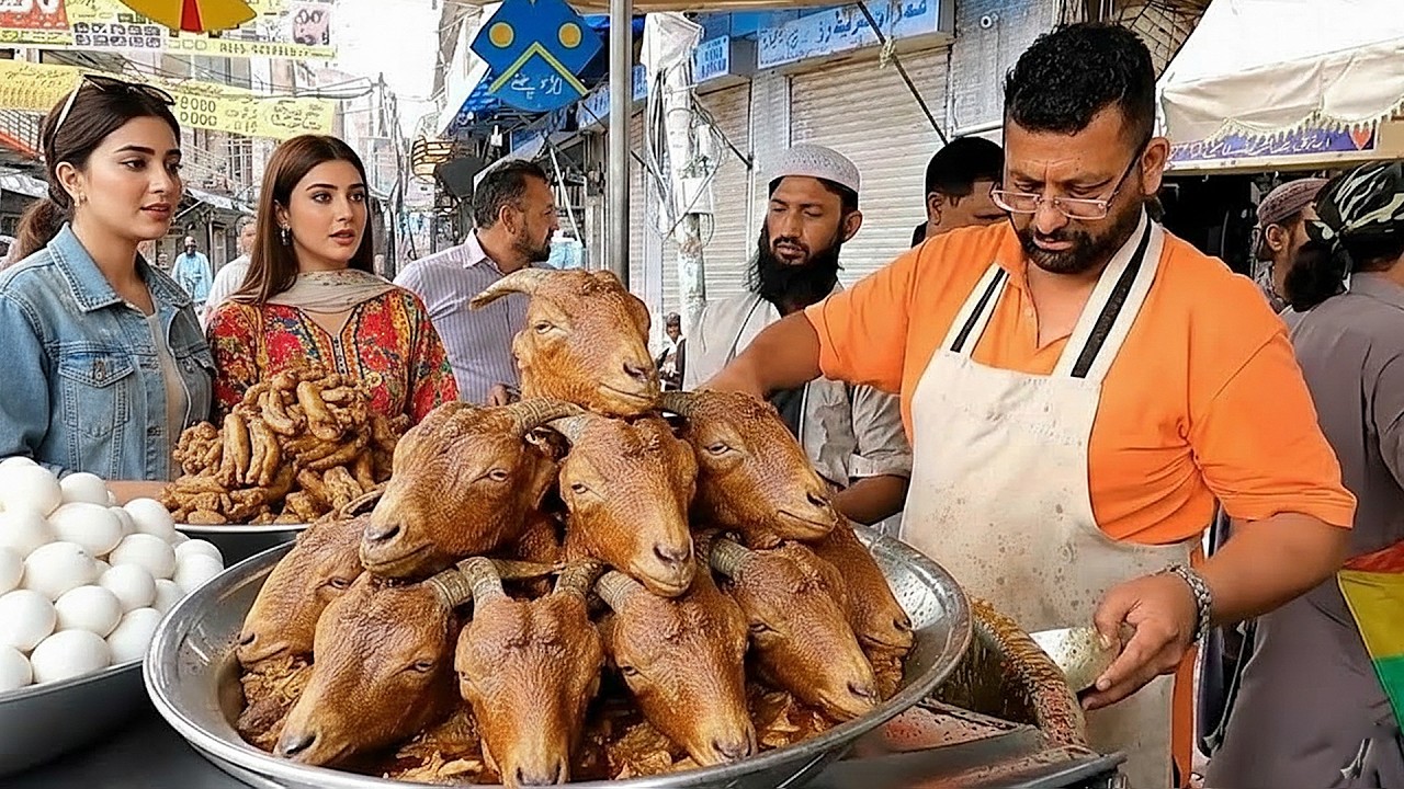 🇵🇰 Top Street Food in Lahore – Lahori Famous Nasta Saleem Butt Mutton Chana