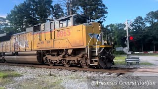UP 8865 & 7715 leads a southbound M-Train 05/14/23 @ Pine Bluff, AR