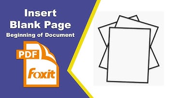How to insert blank pages beginning of the document in Foxit PDF Editor