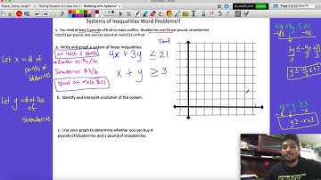 Modeling with Systems of Inequalities Part 2   Word Problems 2 constraints