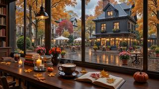 September Rainy Jazz In Coffee Shop | Tranquil Jazz Ambience With Soft Rain Sounds For Chill Up M...