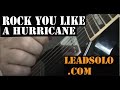 Scorpions Hurricane Intro Lead Guitar Solo - How to Play Lead Guitar